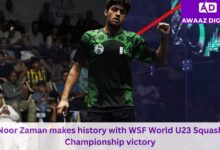 Pakistan’s rising squash star Noor Zaman